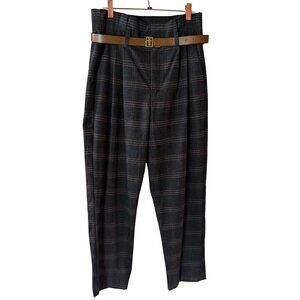 a new day Plaid Paper Bag Pants